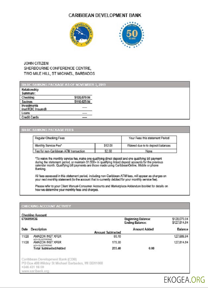 Déclaration de la Banque de développement des Caraïbes de la Barbade